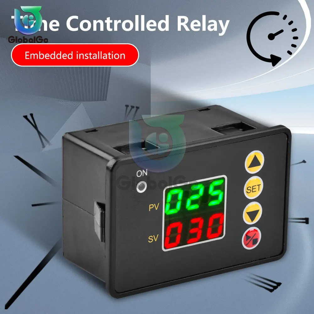 T2310 AC 110-220V DC 12V 24V LED Digital Time Controller Conto alla rovescia Timer On/Off Interruttore di Ritardo Timer Modulo Relè con Buzzer