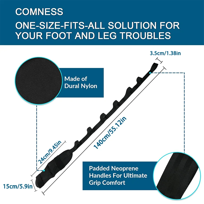 Yoga Stretching Band Segmented Adjustment Assisted With Foot Stretching Band Rehabilitation Training Leg and Foot Stretching