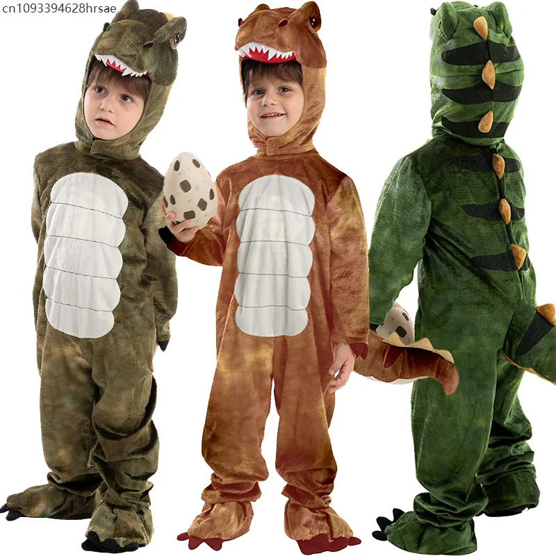 

Cute Kids Halloween Costume Boys Toddler Unisex T-rex Realistic Costume