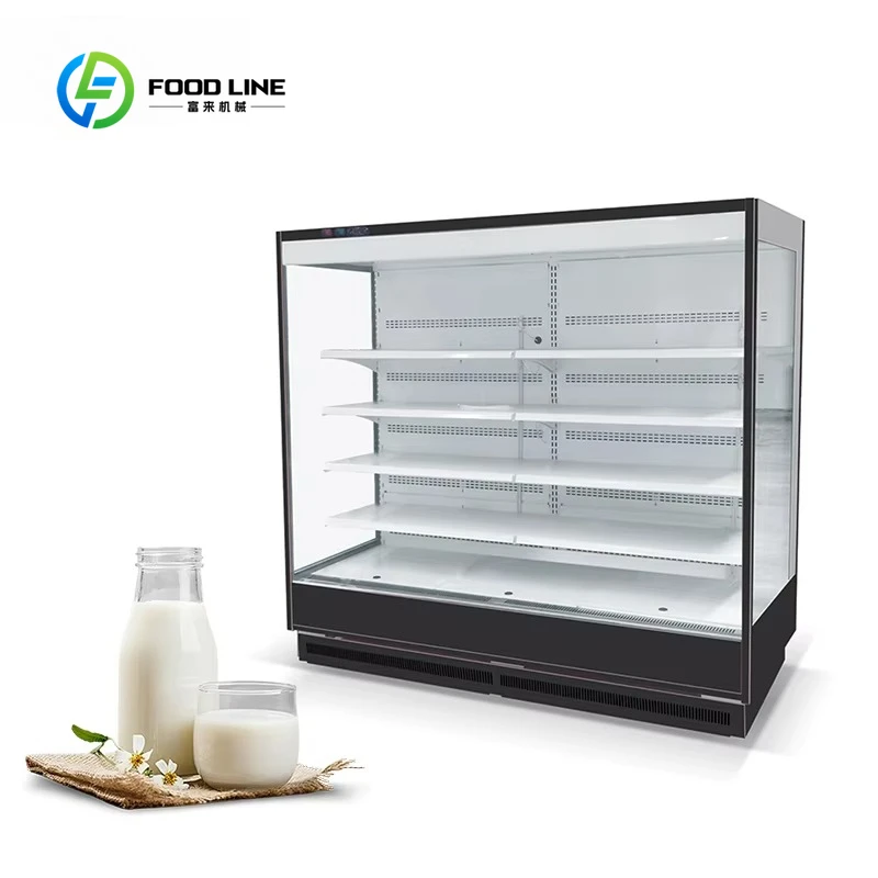 Customized Commercial Air Curtain Refrigerator - General Market Space Saving Open Display Cooler Hot Sale