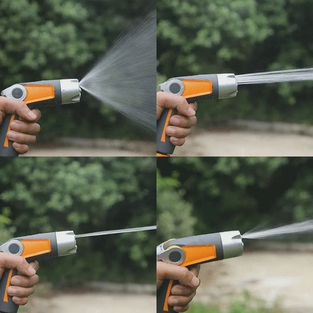 TPR Grip Garden Hose Nozzle Sprayer with Integrated Thumb Valve for One Handed Operation and Accurate Water Delivery Control