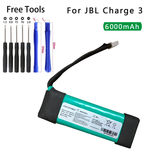 GSP1029102A For JBL Charge 3 charge3 battery 3.7V  6000mAh Battery Bateria for JBL speaker Charge 3 charge3  with Teardown tool