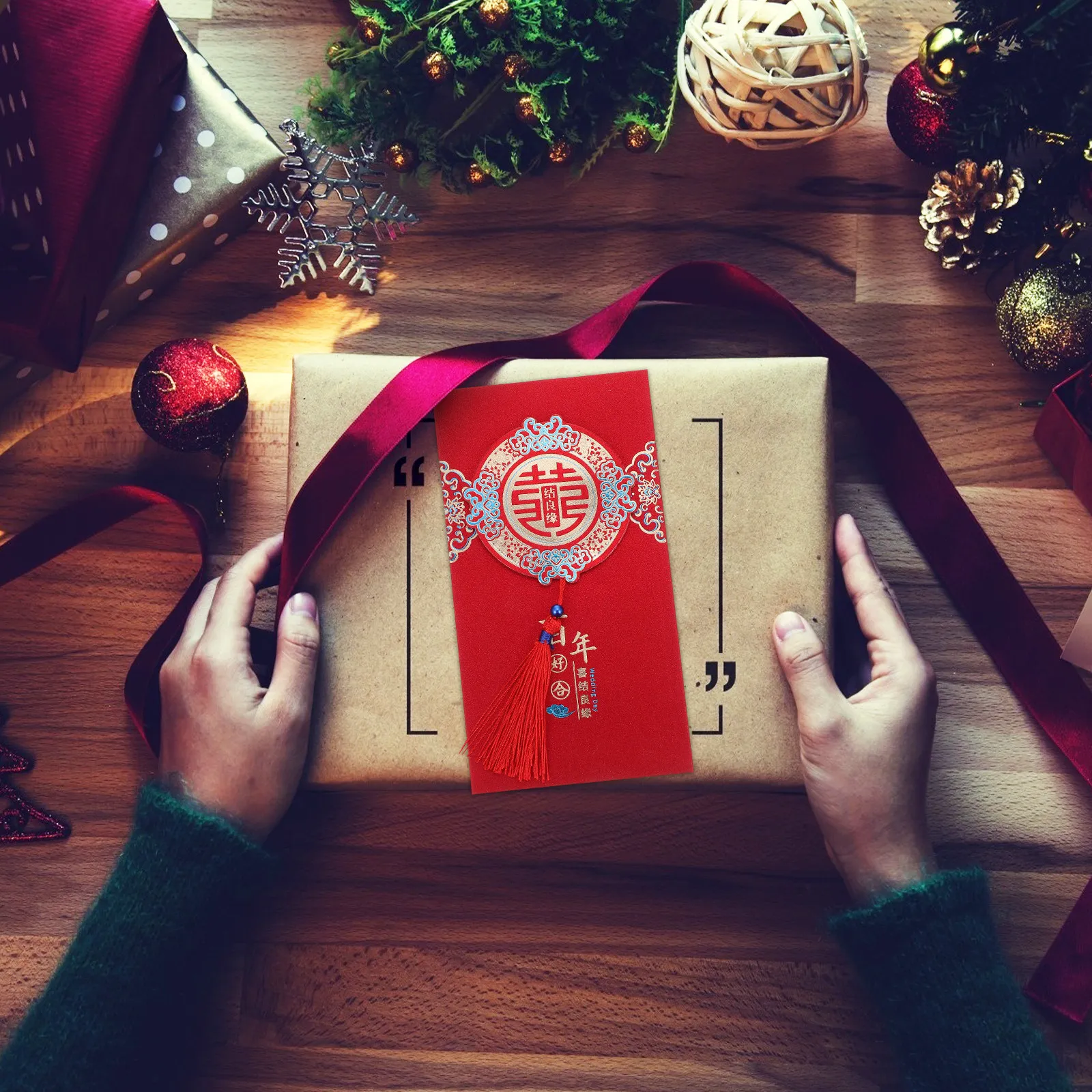

12Pcs Wedding Red Packets Chinese Lucky Red Envelopes Hongbao Money Bags for Marriage Ceremony Traditional Gift