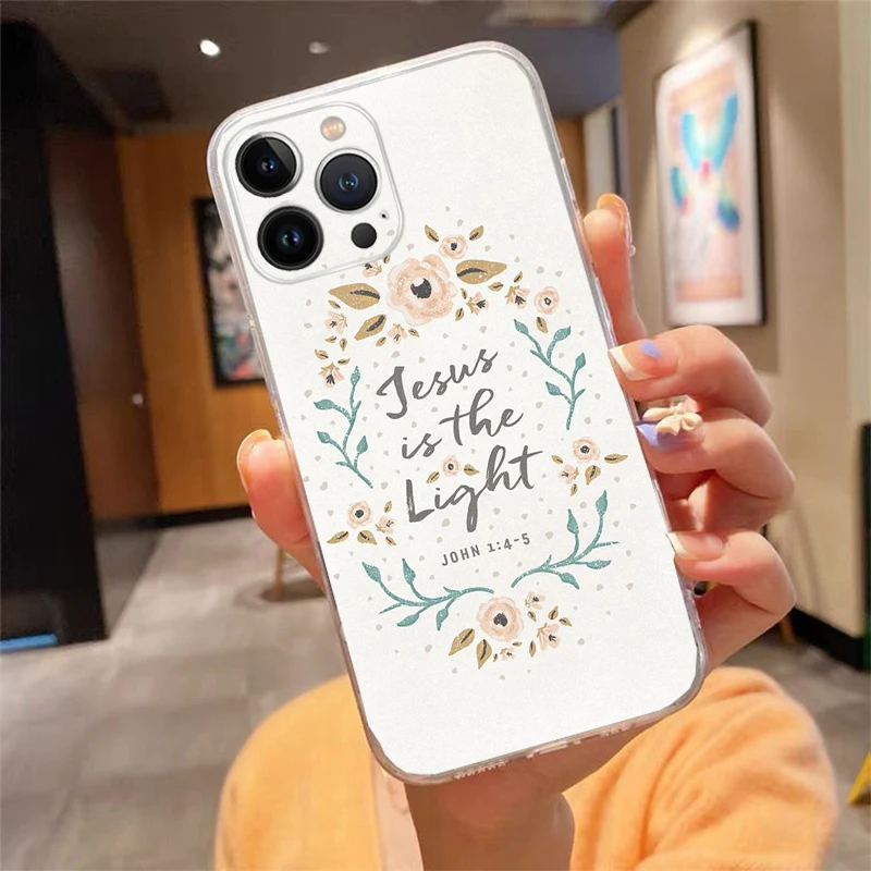 Christian Bible Verses Phone Case For iphone 17 Pro Max Air 16 15 14 13 Pro Max 15 16 Pro 15Plus