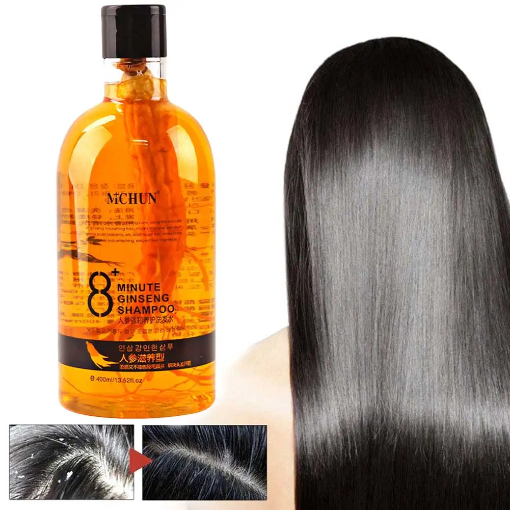 8 Minute Ginseng Shampoo Nourishing Anti Dandruff Anti Hair Loss Repair Damage Hair Shampoo for Long Short Thick Hair