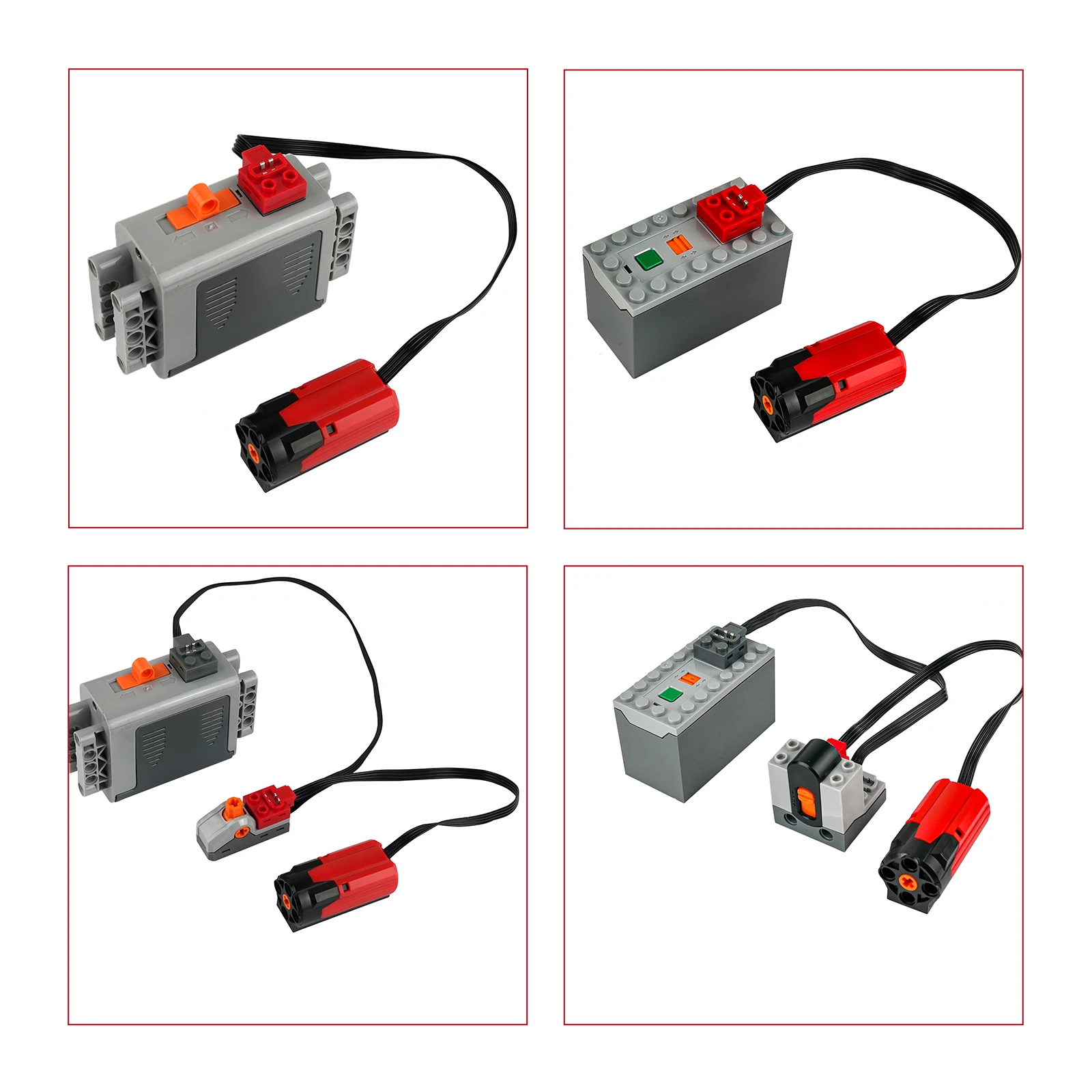 Строительные блоки MOC Servo Technology Machinery, мотор M 7,4 В, мотор рулевого питания для логотипов, «сделай сам», автомобиль, грузовик, Power Up