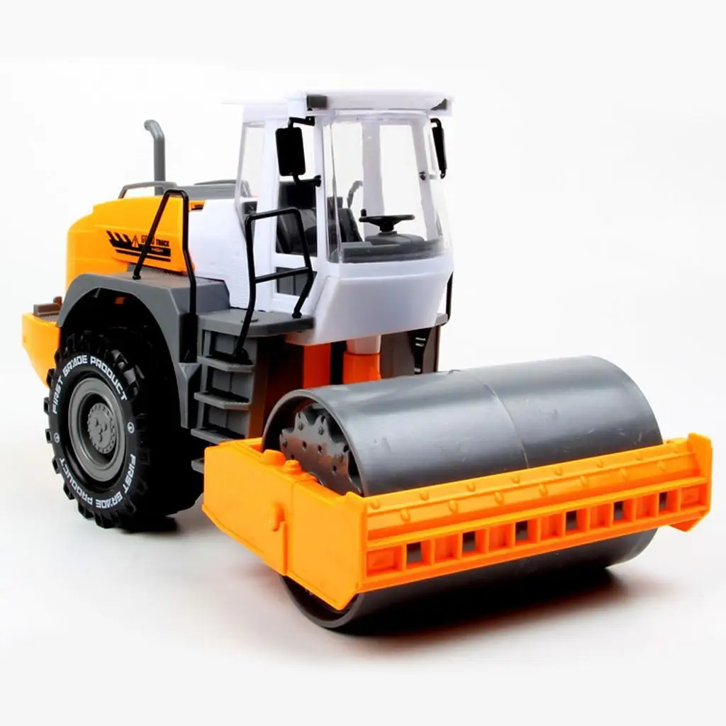 1/22 Road Roller Engineering Vehicle Metal Diecast Cars Toy Boys Playset