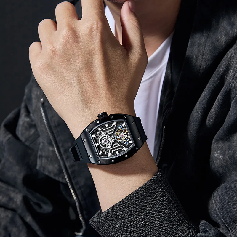 Reloj Hombre Qulity Glass Stainless Steel BAM BU Lab Studio Automatic PAGANI BONEST GATTI Mechanical Watch 42mm Casual Skeleton