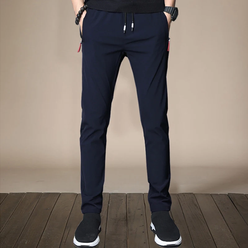 

Spring Summer Thin Casual Pants Qui Dry Men's Summer Faion Long Trousers Korean Sle Slimming Trendy Student Pants