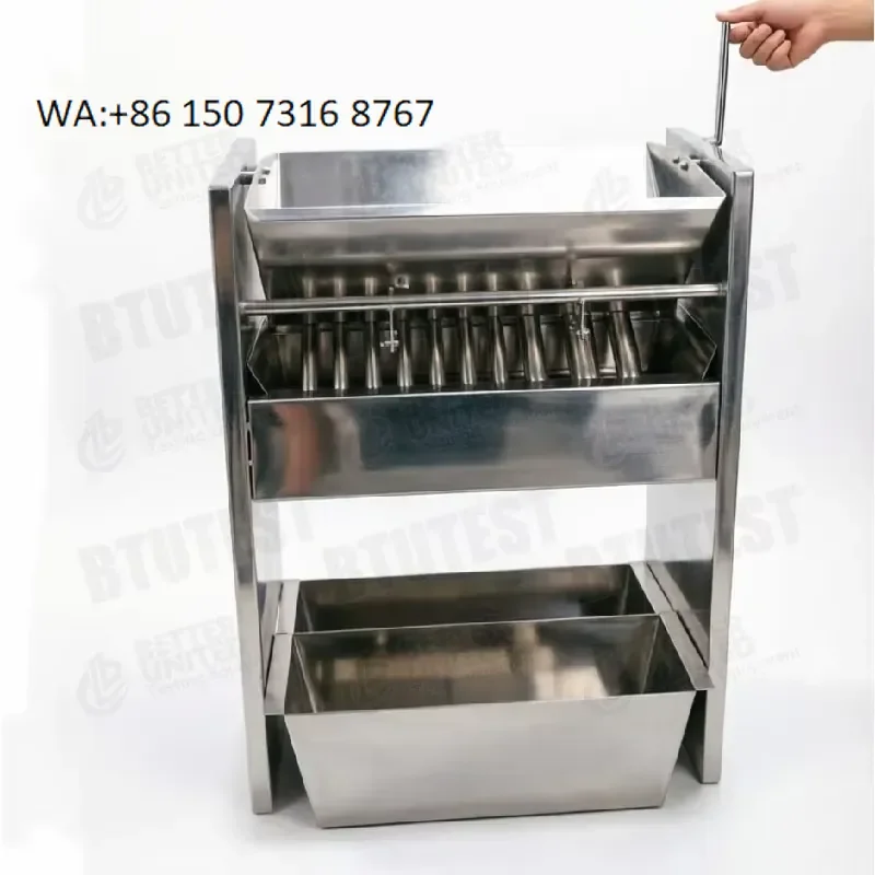 Large Capacity Sample Splitter for Soil & Aggregate Reduction | ASTM C702 & EN 9221 Compliant | Cadmium Coated Rust