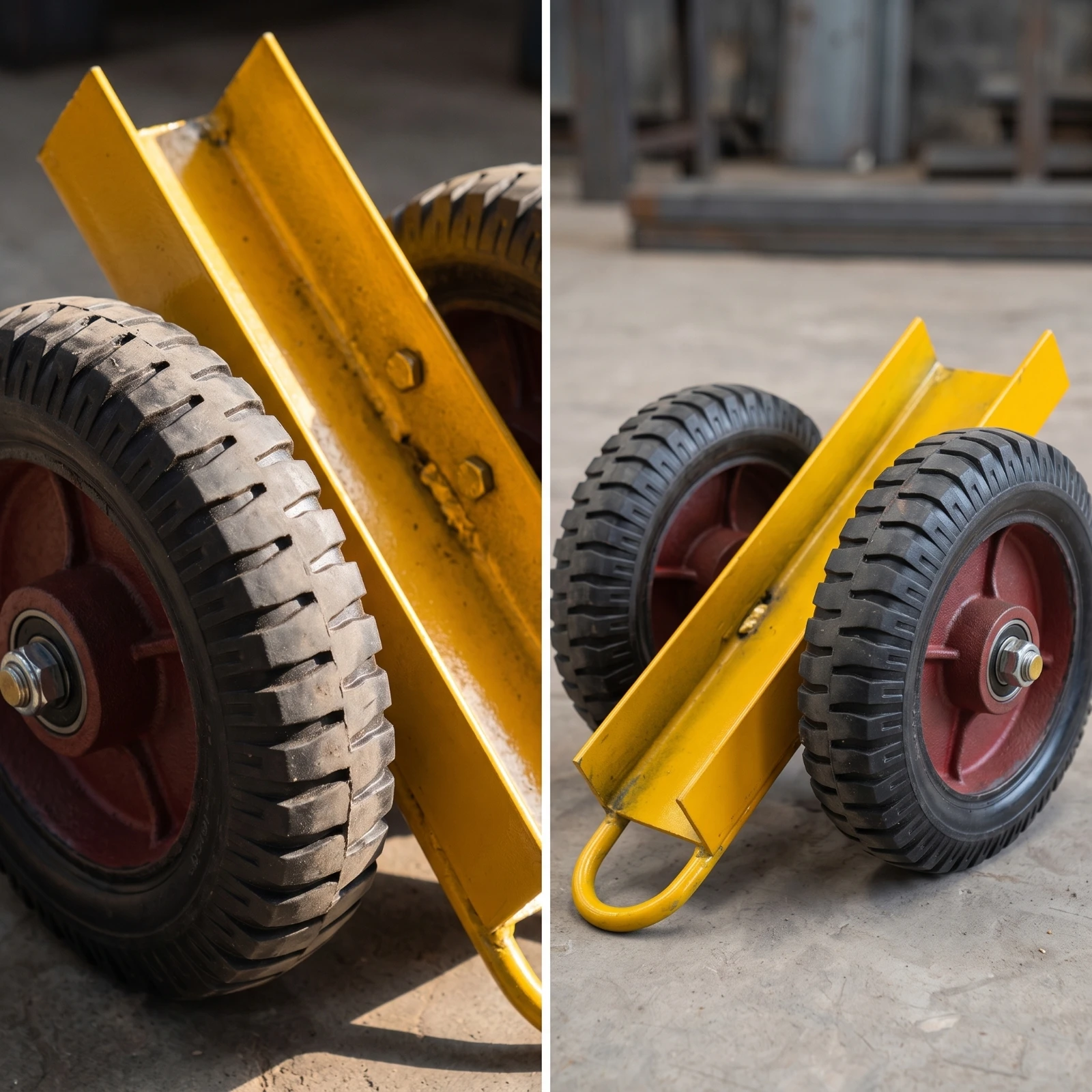 Sheet Material Dolly Heavy-Duty Cart with Steel Cradle Drywall Cart Long-Lasting Multi-Purpose for Contractors