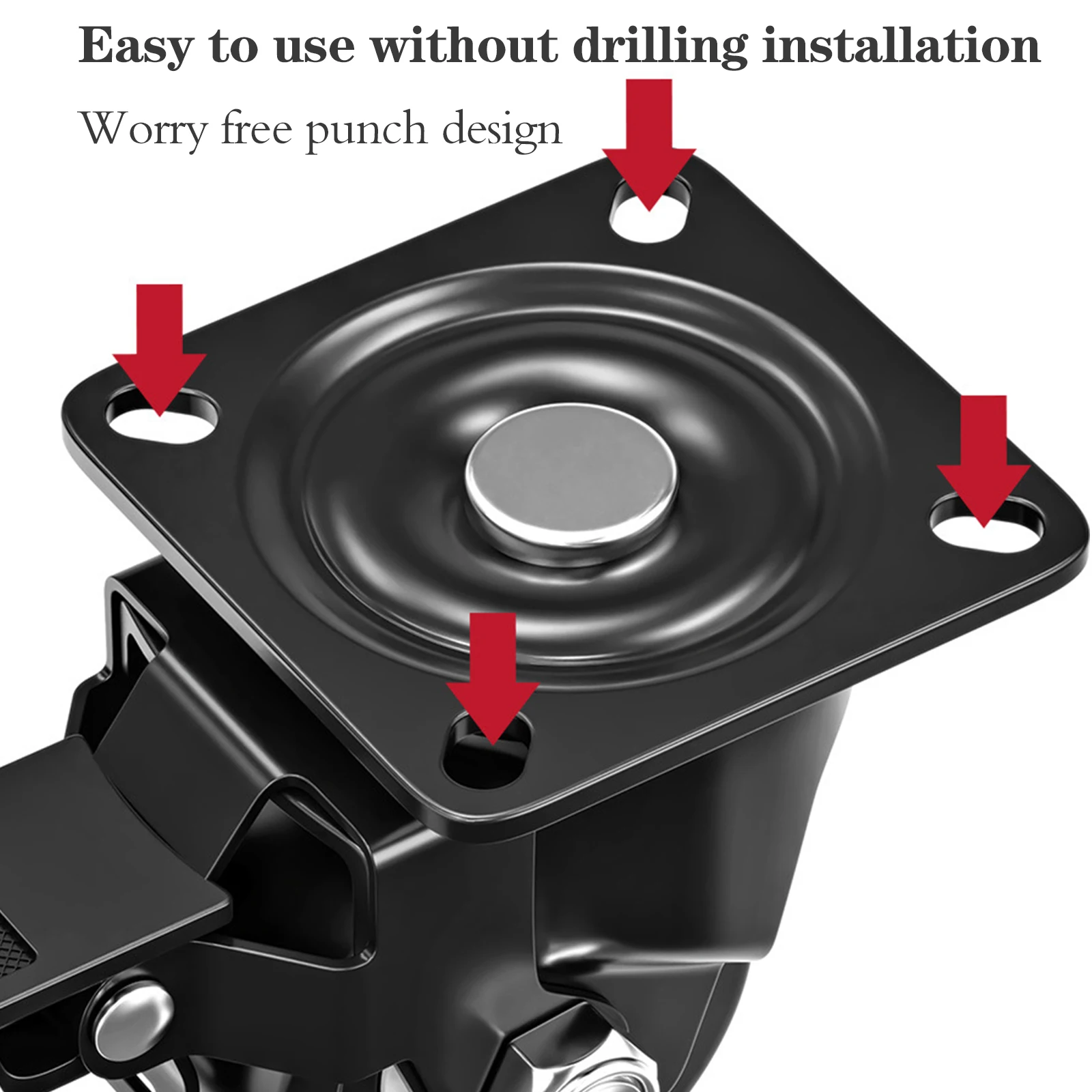 4 ชิ้น Universal ล้อหมุน Heavy Duty เฟอร์นิเจอร์ล้อเลื่อนเงียบรถเข็นล้อสําหรับโต๊ะเก้าอี้โซฟาความปลอดภัยเบรค
