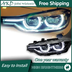Car For BMW F30 2013-2018 12V LED Head Lamp Fog Lights DRL Hella Tuning Light Car Accessories Supplies F35 320i 325i Head Lights