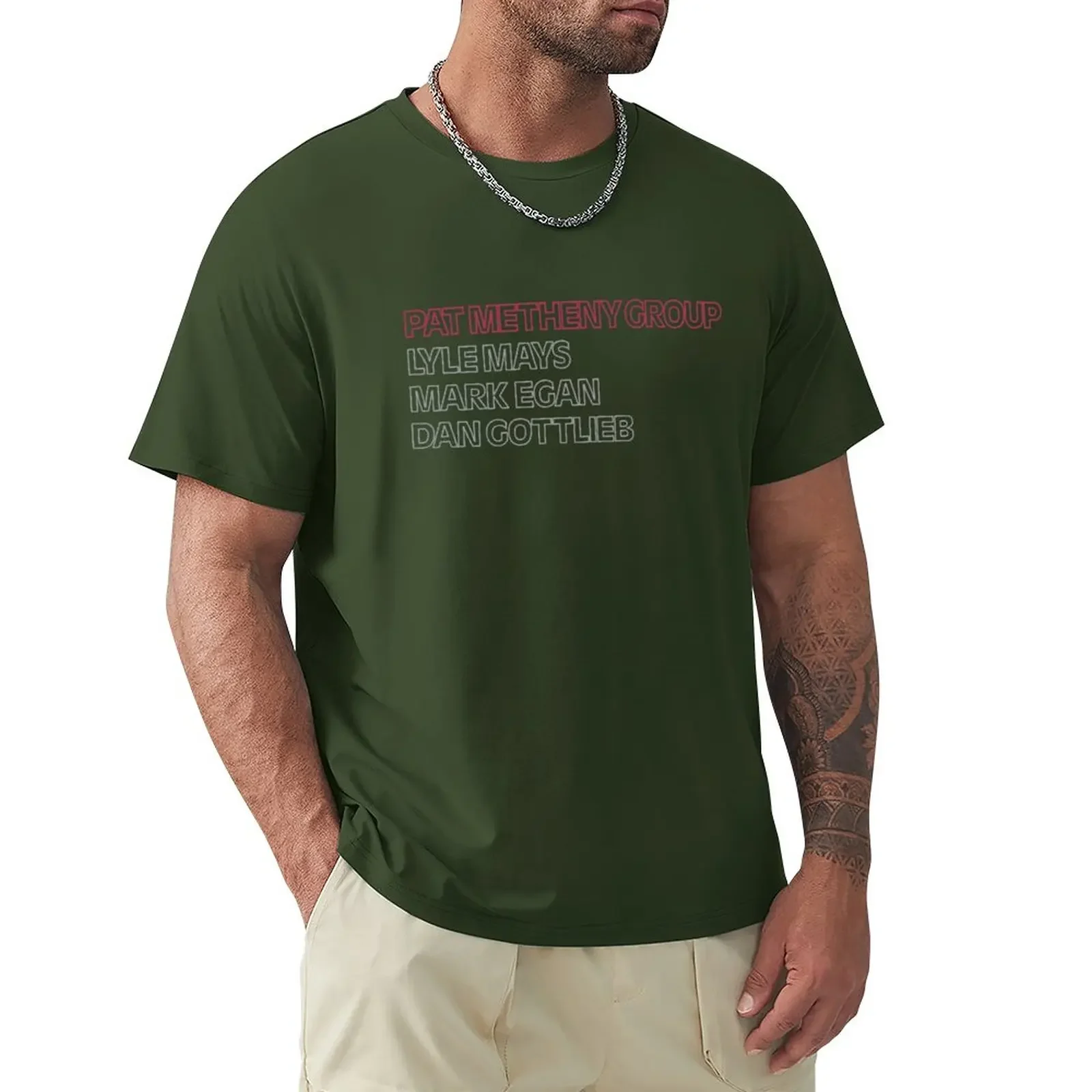 cotton black for men Pat Metheny Group sweat rinting Short Sleeve Summer custom t printing t-shirt fashion Crewneck Hot Sale image 5