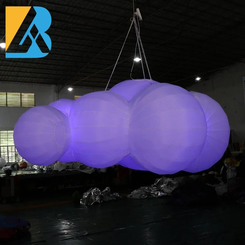 

Glow In the Dark Party Supplies Big Inflatable Clouds Shape for Event Decorations Toys