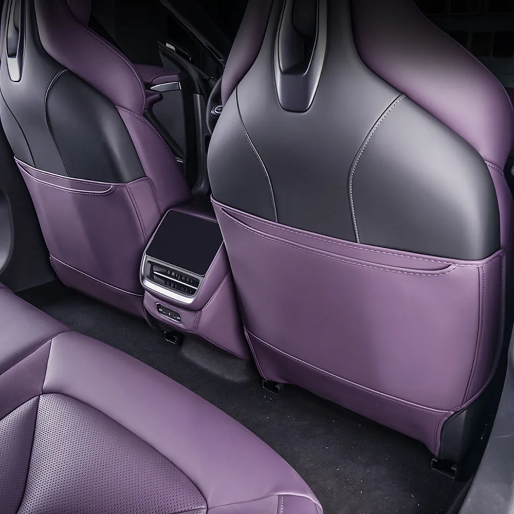 ل جديد Xpeng P7 2025 المقعد الخلفي مكافحة ركلة الوسادة تعديل الداخلية اكسسوارات الجلود وسادة واقية لصندوق مسند الذراع الخلفي #1