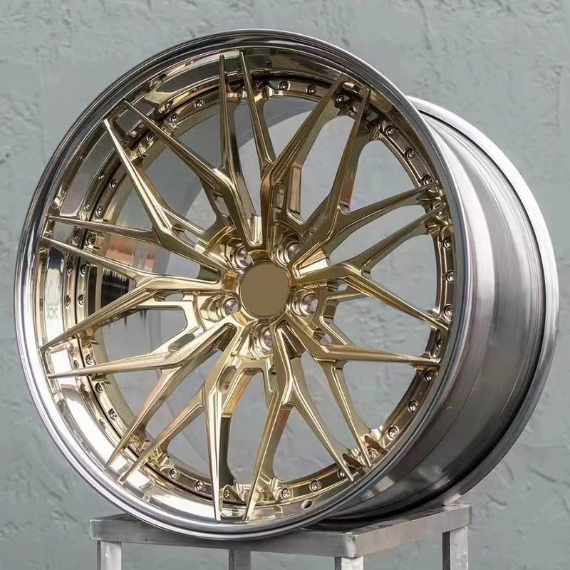 Golden Two-piece Forged Wheels Are Suitable for  Models 18-24 Inch Alloy Wheels 5X112 Wheels