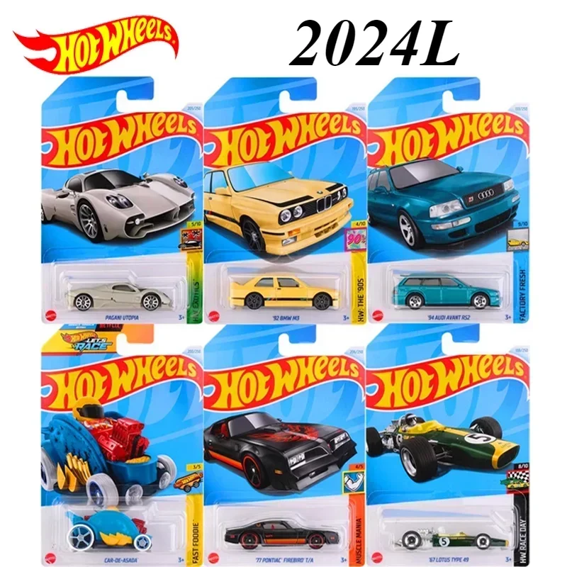 24L Original Hot Wheels Car Scale 1/64 Diecast Toys for Boy Pagani Formula Ducati Motorbike Dodge Charger Volkswagen Audi Toyota