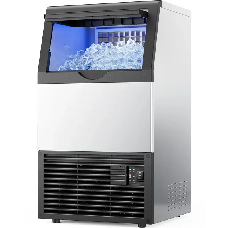 Commercial Ice Maker Machine 100lbs24H with 1833lbs Ice Storage