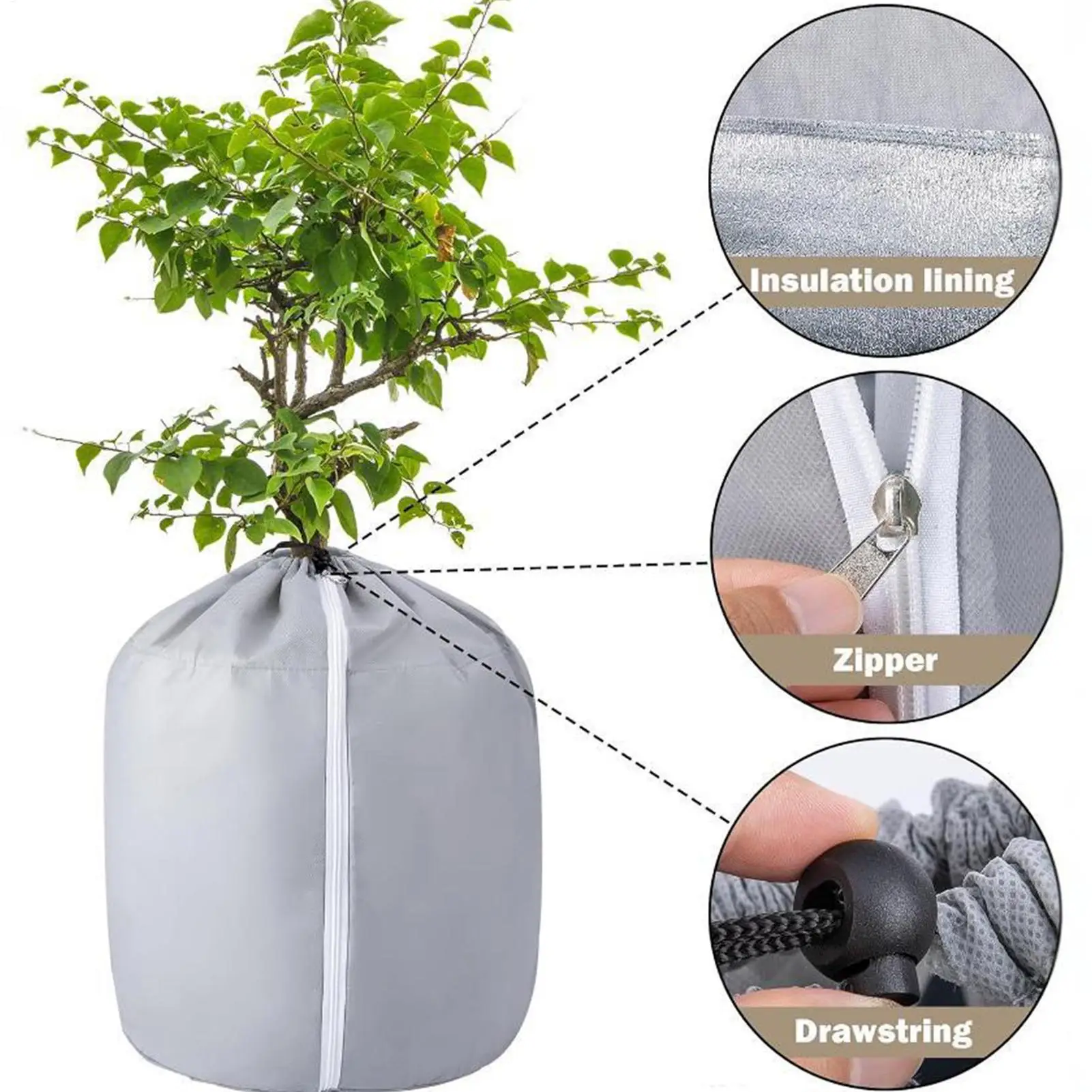 Reusable Winter Plant Cover Frost Protection Bag Outdoor Garden Shrub Trees Antifreeze Cover Oxford Cloth Anti Freeze Warm Cover
