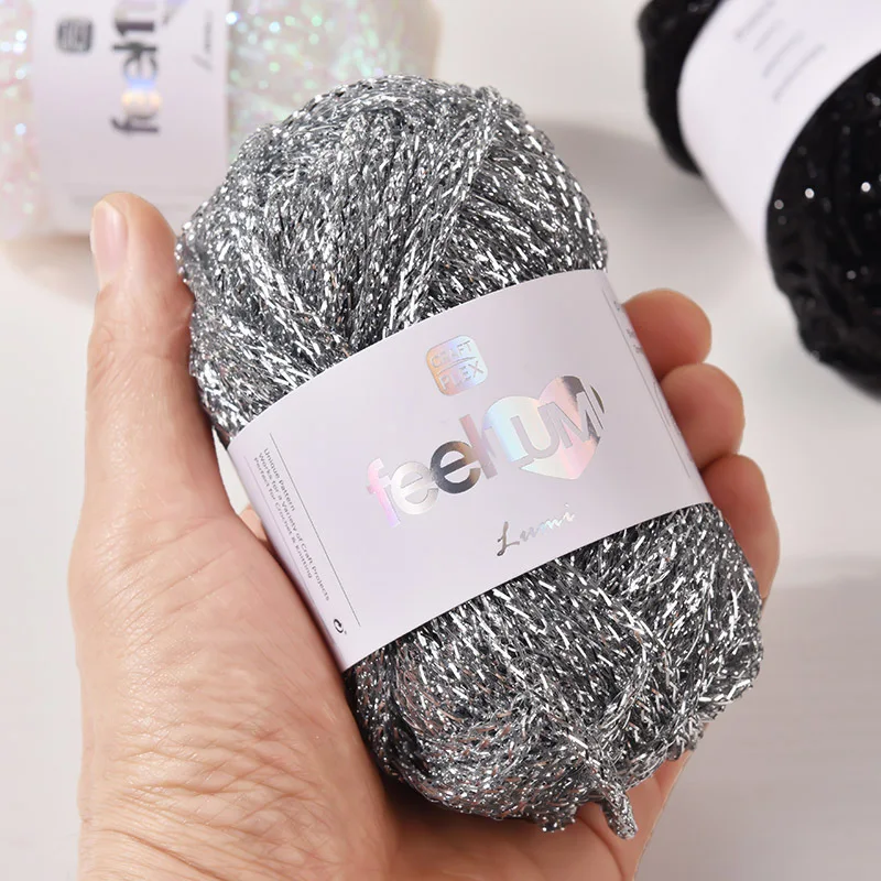 2 مللي متر سلك الذهب والفضة حبل مجوف الأساسية 50 متر لأكياس الحياكة اليدوية دمى البطانيات سلك الكروشيه