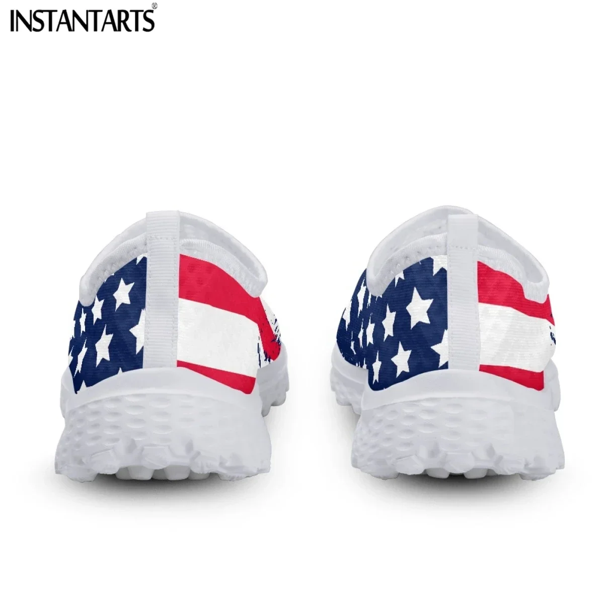 New Style Comfort Slip-on Flat Shoes American Flag Design Ladies Mesh Sneakers Light Casual Loafers For Women