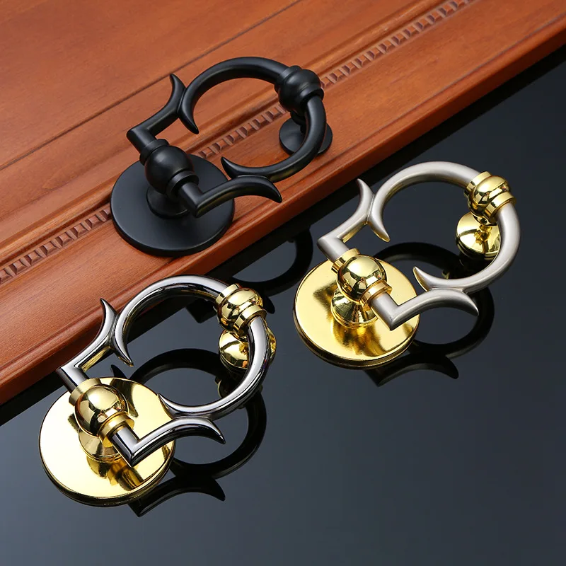 European Simple Knocker Luxury Knocker Zinc Alloy Knock Ring Door Knocker Furniture Handle Hardware