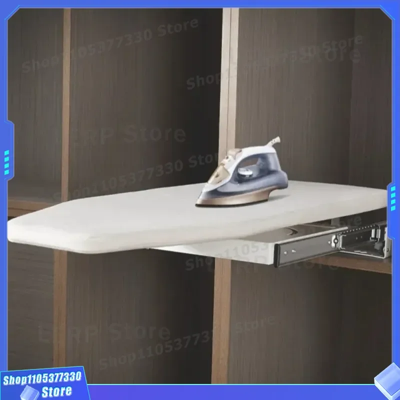 Foldable Rotating Ironing Board with Double Buffer Retractable Storage for Clothes Garment Pressing Stand Household Laundry