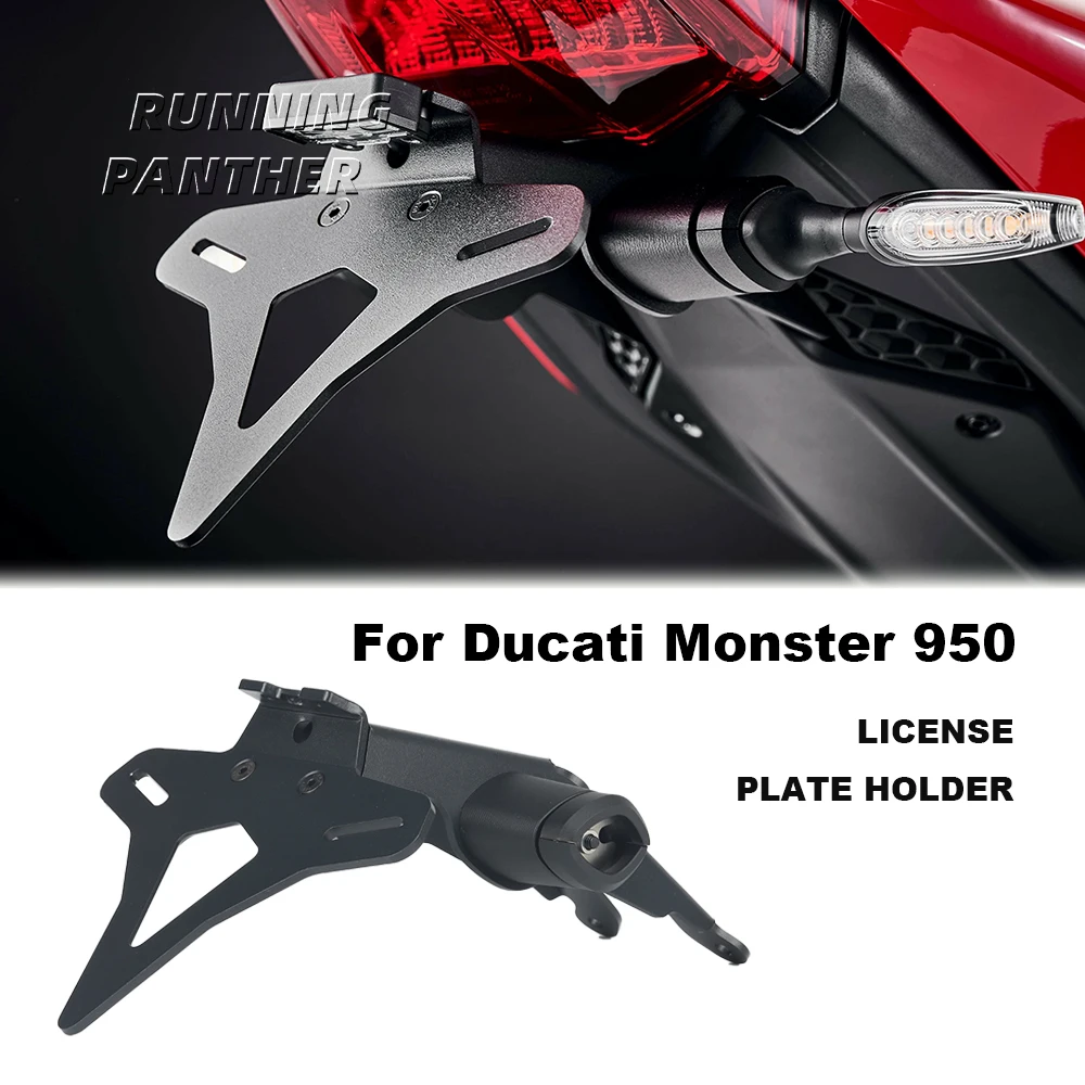 

New For Ducati Monster 950 Monster950 2021- 2025 Motorcycle Rear Short Tail Frame License Plate Holder Tailstock Bracket Kit