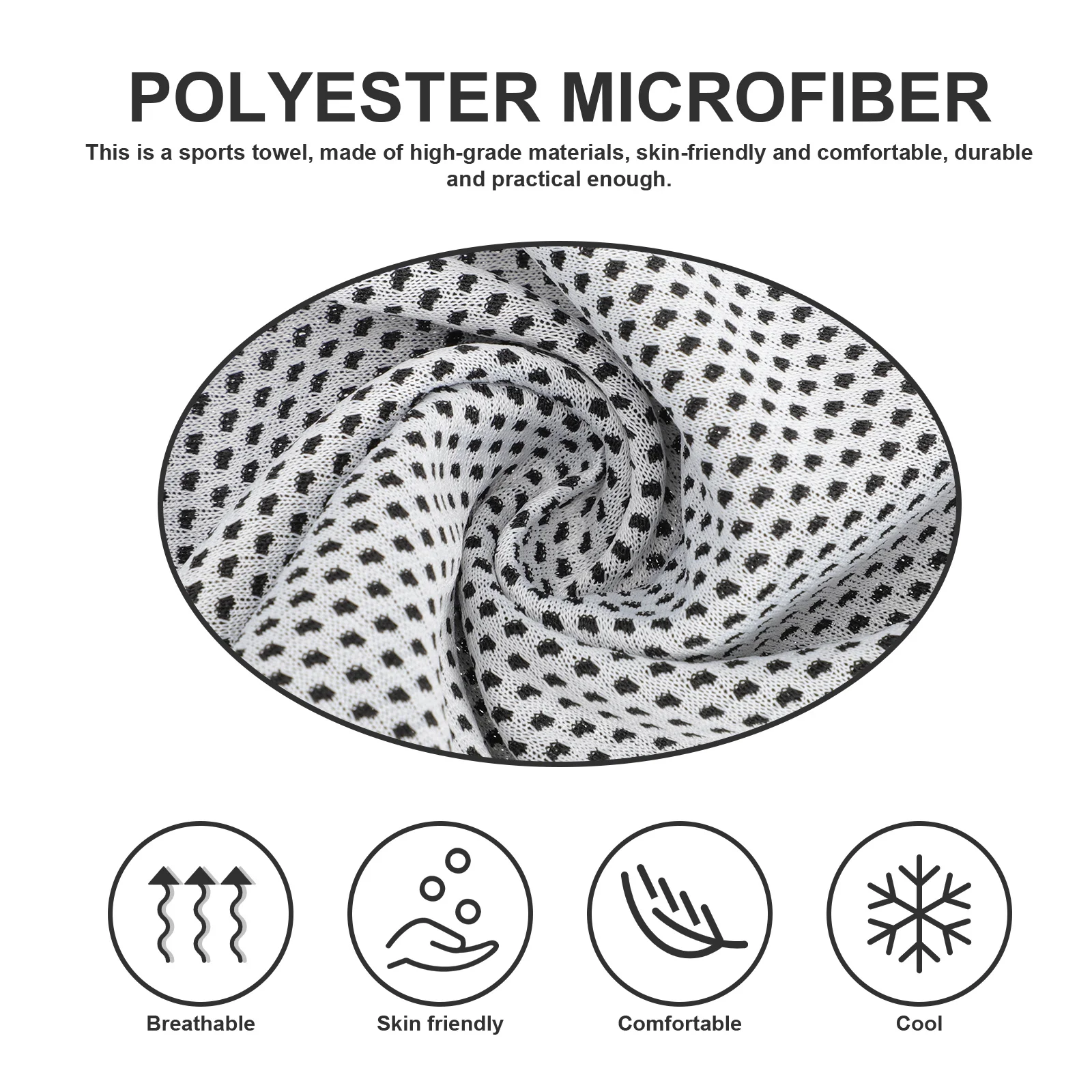 

4Pcs Cooling Towels Sports Ice Towels Premium Material Sweat-Absorbing Comfortable for Fitness Yoga Running Cycling Outdoor