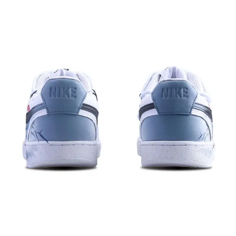 [العقعق المبتدأ الآخر المخصص] أحذية التزلج Nike Court Vision 1 Branching Magpie المقاومة للانزلاق منخفضة الأعلى للرجال Lupine Blu