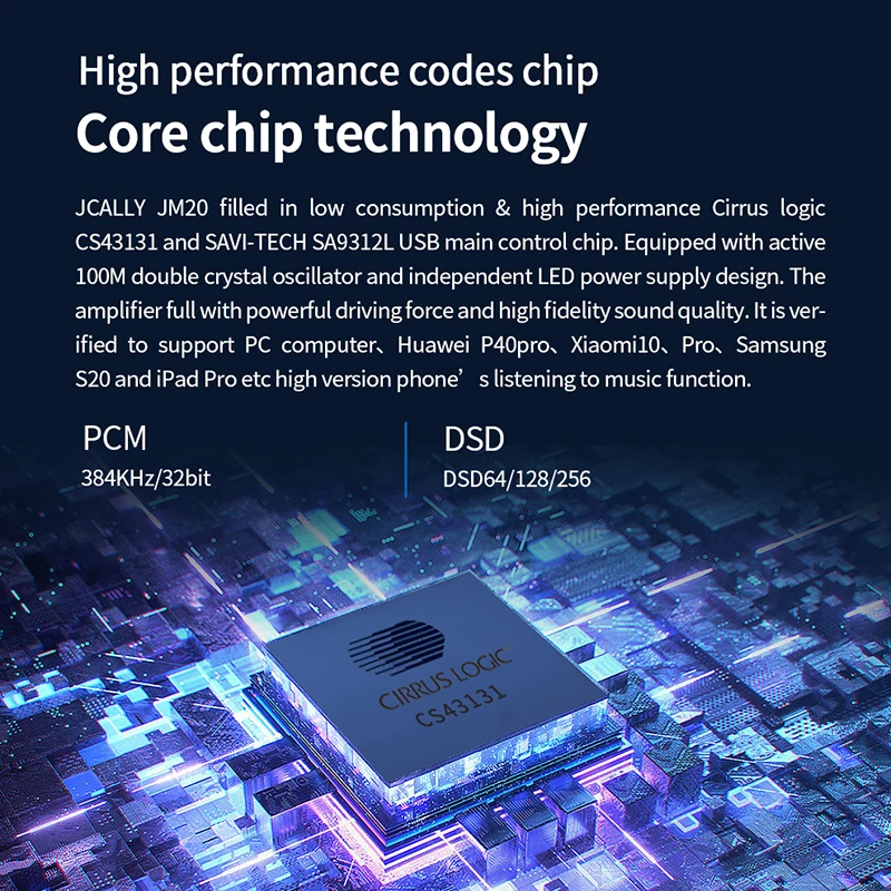 JCALLY JM20 Max CS43131 Type C to 3.5mm HiFi DAC JM20 Digital Audio Decoding USB C Earphone AMP Adapter for Android iPhone 15 16