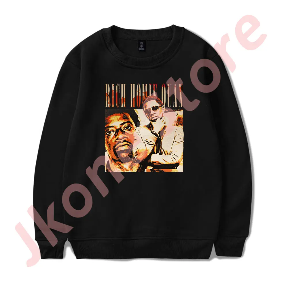 Rich Homie Quan Vintage 90's Logo Merch Crewneck Sweatshirts Cosplay Women Men Fashion HipHop Long Sleeve Top