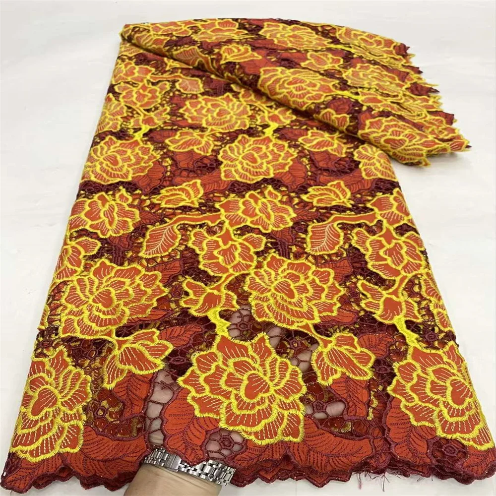 nigerian fabric 5yrds swiss voile lace in switzerland chapeau mariage femme africaine ankara dress for women FD105