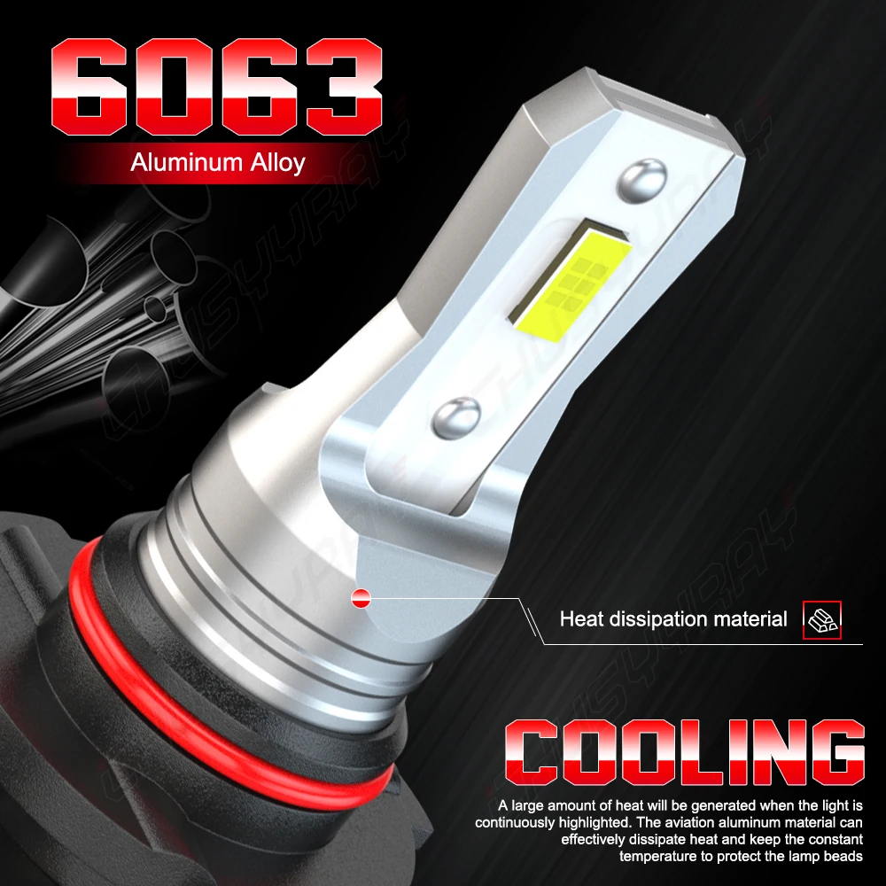 CHUSYYRAY 2PCS Car lights P15D H15 H11 9005/9006 H1 H11B Super Bright LED Headlights High Low Beam Fog Light Bulb White 6000K