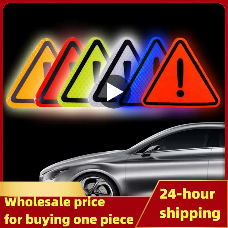 Car Reflective Stickers Triangle For Car Truck Motorcycle Reflector Decor Night Safety Driving Warning Mark Decal