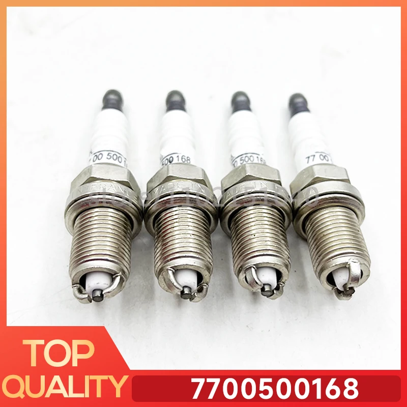 New 4pcs 7700500168 Normal Spark Plug for RENAULT SANDERO STEPWAY LOGAN THALIA TWINGO Clio II Kangoo 1.2L 1.4L 1.6L 1997-2001