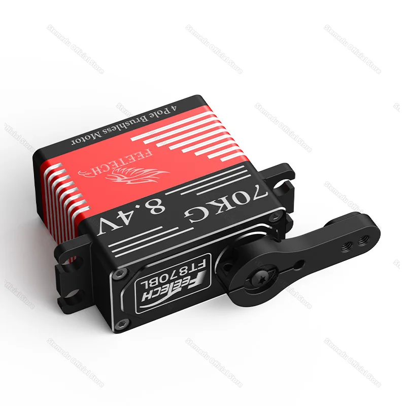 Feetech 7.4V 70kg Digital 180 Degree 0.142s All-aluminum Titanium Gear Dual-pole Brushless Programmable Servo for Robot RC Cars