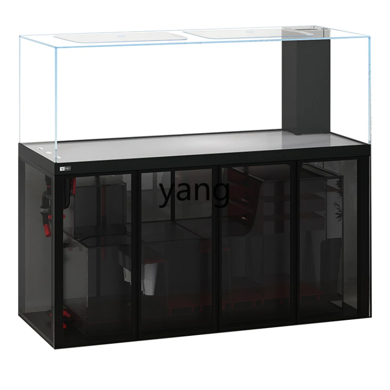 Yhl Ultra-White Glass Aquarium Professional Ecological Bottom Filter Dragon Fish Tank Customization