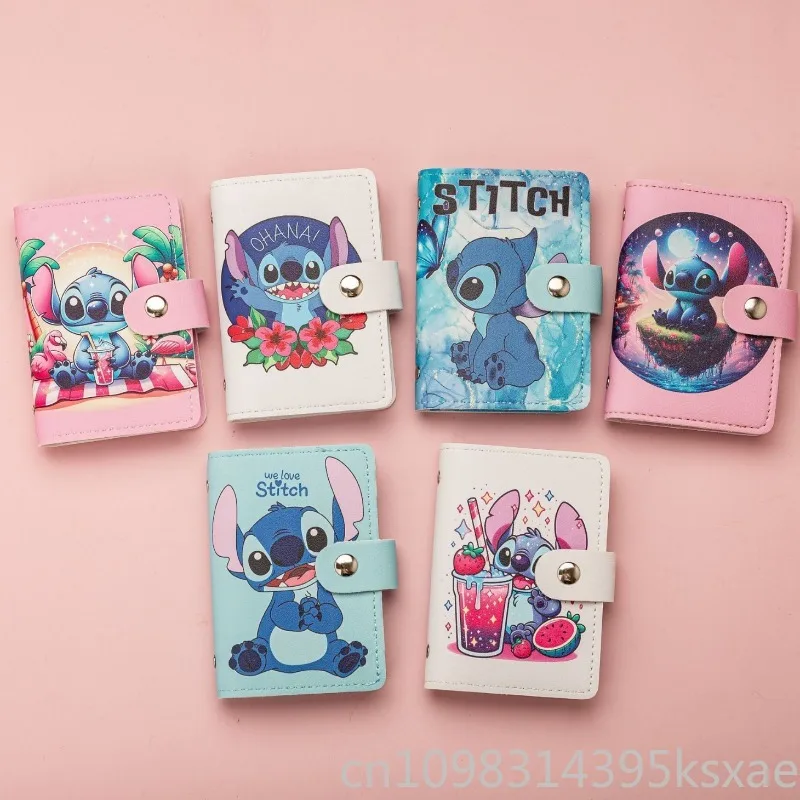 

Disney Stitch Card Holder for ID and Bank Cards Multi Functional Cartoon Design Women Girls Kids Daily Use Travel School