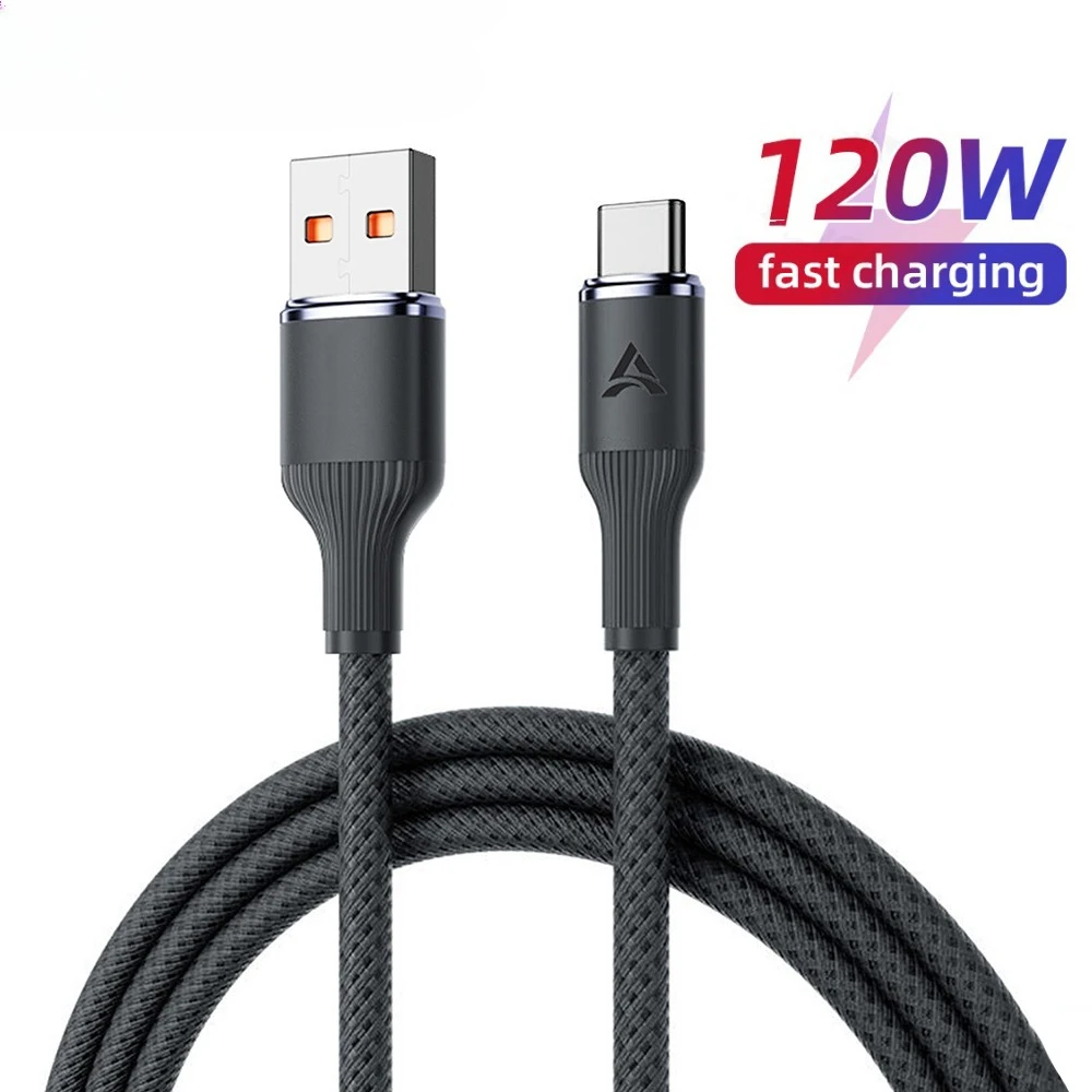 120W USB C Cable PD Fast Charging Phone Charger Data Wire For Huawei Mate 40 50 Honor Samsung Xiaomi Type C Quick Charge Cable