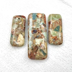 3pcs/Set New Emperor Stone Beads Rectangle Pendant Handmade DIY Necklace Accessories Wholesale