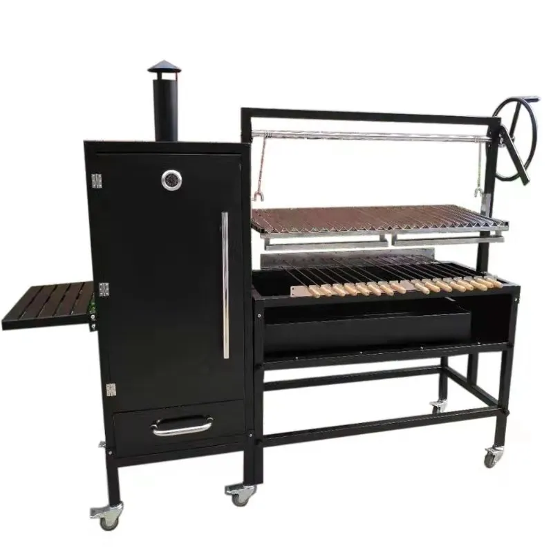 Best of Extendable Portable Smoker Santa Maria BBQ Grill Charcoal Chicken Rotisserie Barbecue Mechanism