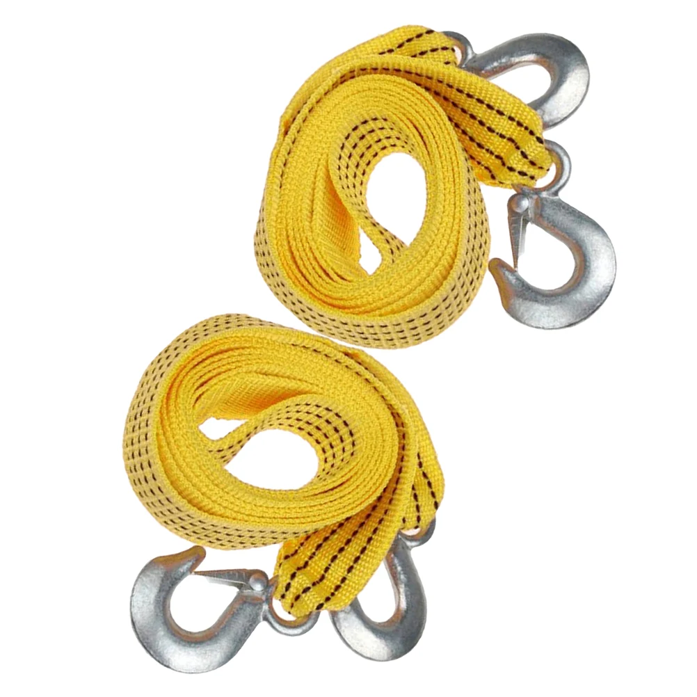 

2Pcs Tow Strap Heavy Duty Nylon Hooks Long Length for Vehicles Ropes Towing Safety fluorescent Color Storage Wear Resistant Car