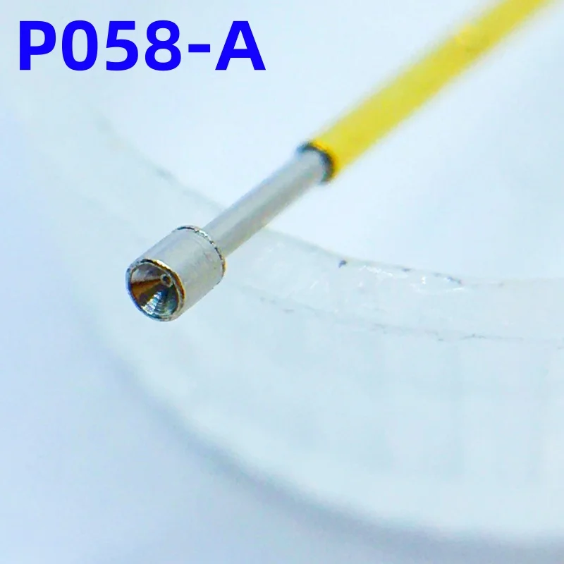 

100PCS P058-A Spring Test Probe Test Pin PCB Test Tool 15.6mm Dia 0.58mm Nickel Plating Head Dia 0.8mm Needle Pogo Pin Cup Head