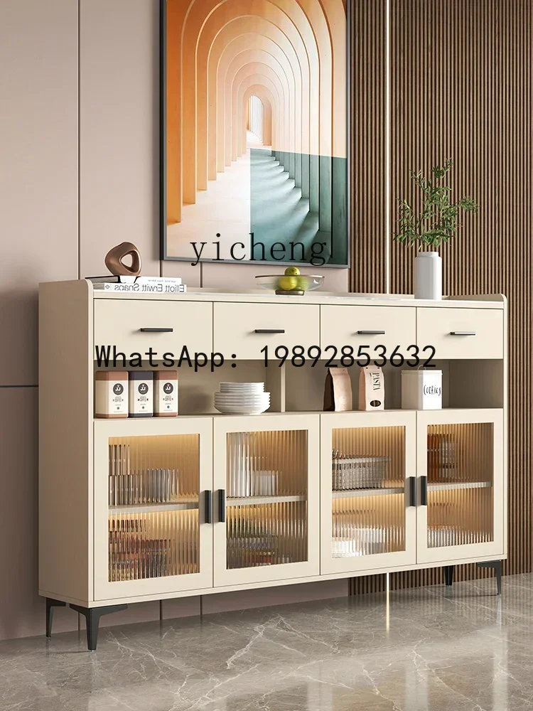 X17 ultra-thin rock slab dining side cabinet household kitchen storage multi-functional integrated wall storage cabinet