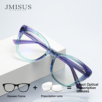 JMISUS New Cat-eye Reading Glasses for Women with Anti-blue Light and Customisable Prescription Photochromic Glasses