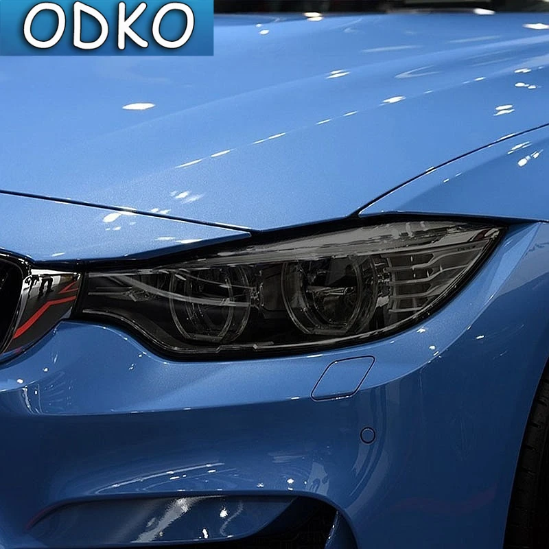 

2 Pcs Car Headlight Protective Film Headlamp Restoration Transparent Black TPU Sticker For BMW M3 F80 M4 F82 F83 Accessories