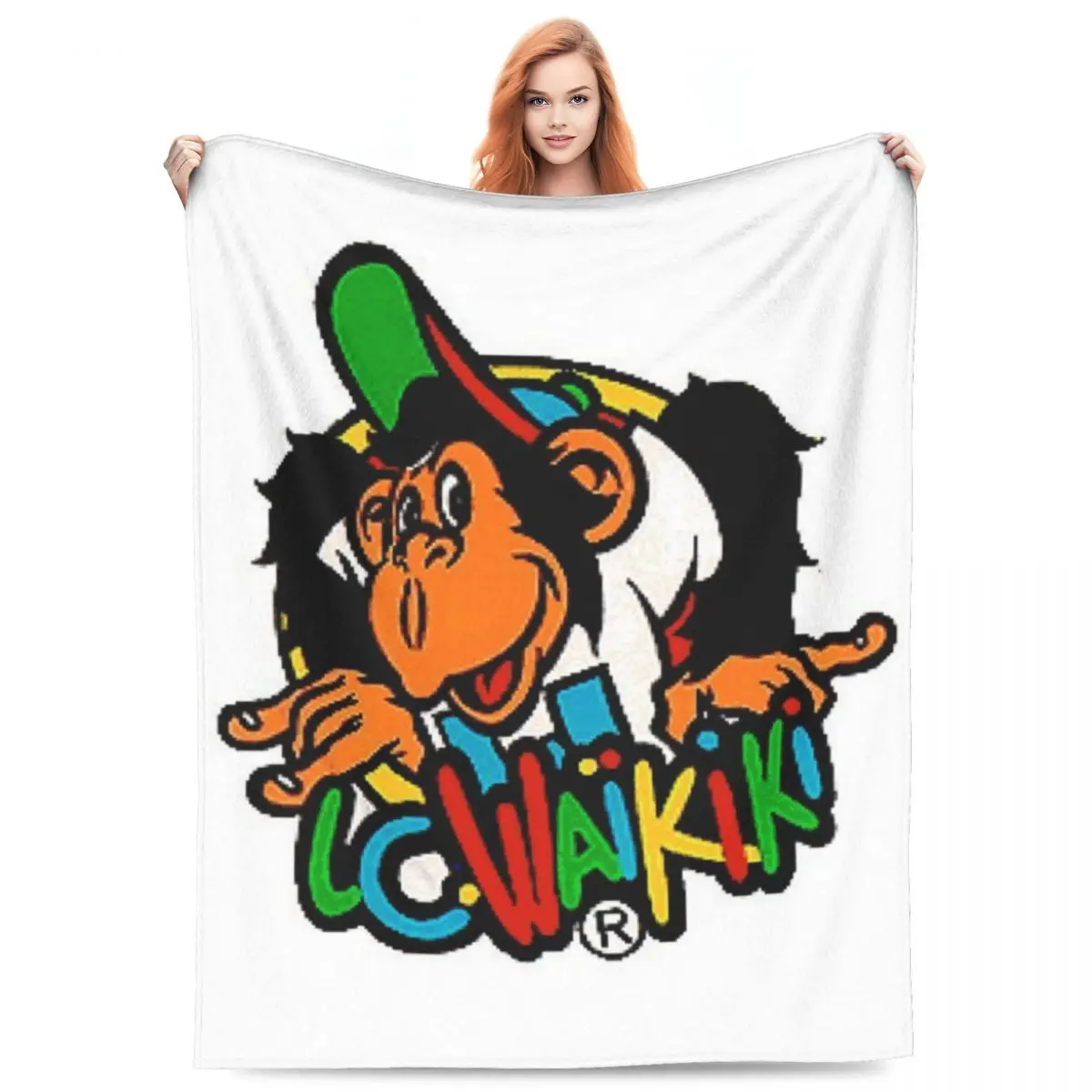 

Monkey Lc Waikiki Singe Blankets Fleece Sofa Multi-function Throw Blankets for Couch Bedding Travel Throws Bedspread Quilt
