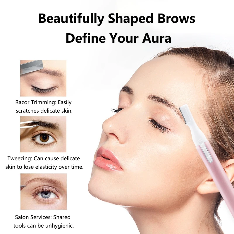 Portable Electric Eyebrow Trimmer Shaver Hair Remover Facial Shaver Pencil Hair Remover for Facial Neck Blur Lips Body Arms Legs